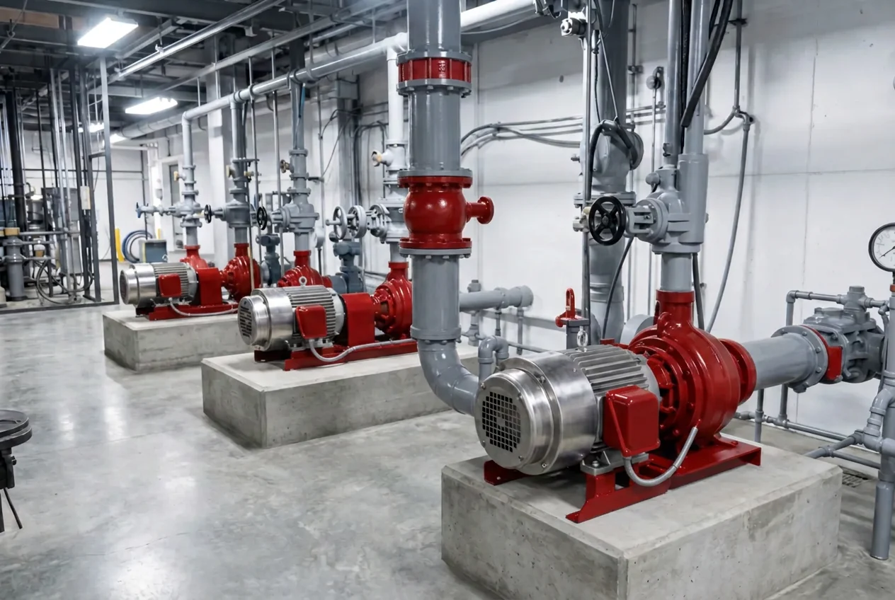 Mechanical room after Precision Fluid Solutions retrofit